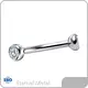 Titanium Eyebrow Ring Bezel Setting by Eternal Metal 1