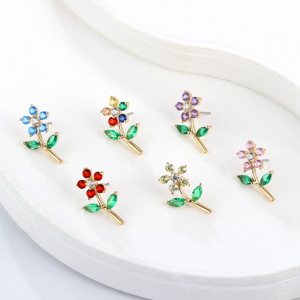 Eternal Metal 14K Solid Gold Flower Design Threadless Top - Premium Quality Piercing Jewelry Accessory 1
