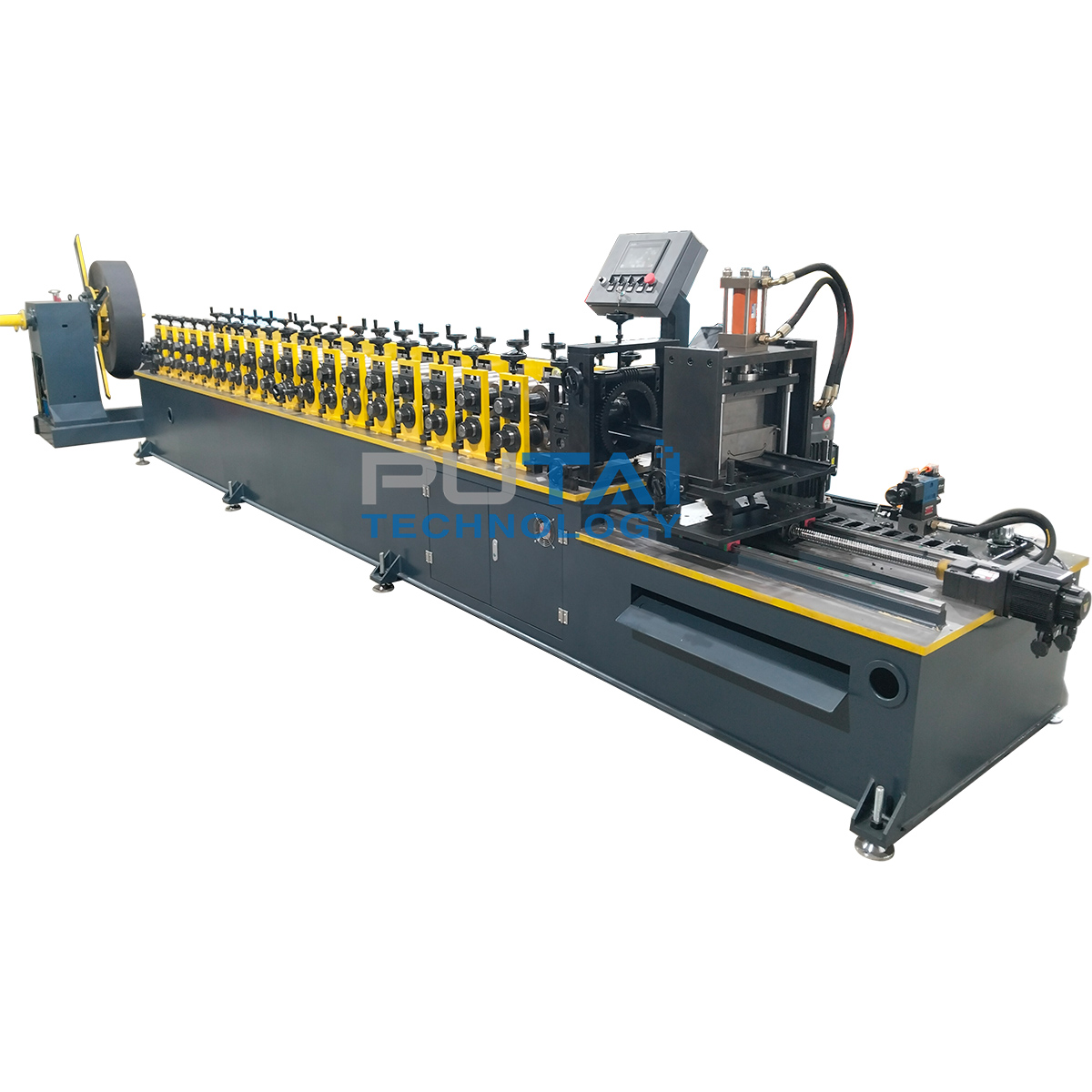Putai Automatic Roller Shutter Door Making Machine Metal Fence Door Frame Roll Forming Machine 9