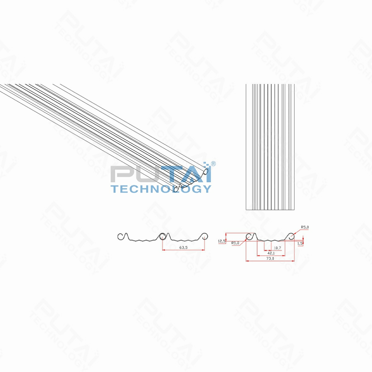 Putai Automatic Roller Shutter Door Making Machine Metal Fence Door Frame Roll Forming Machine 7