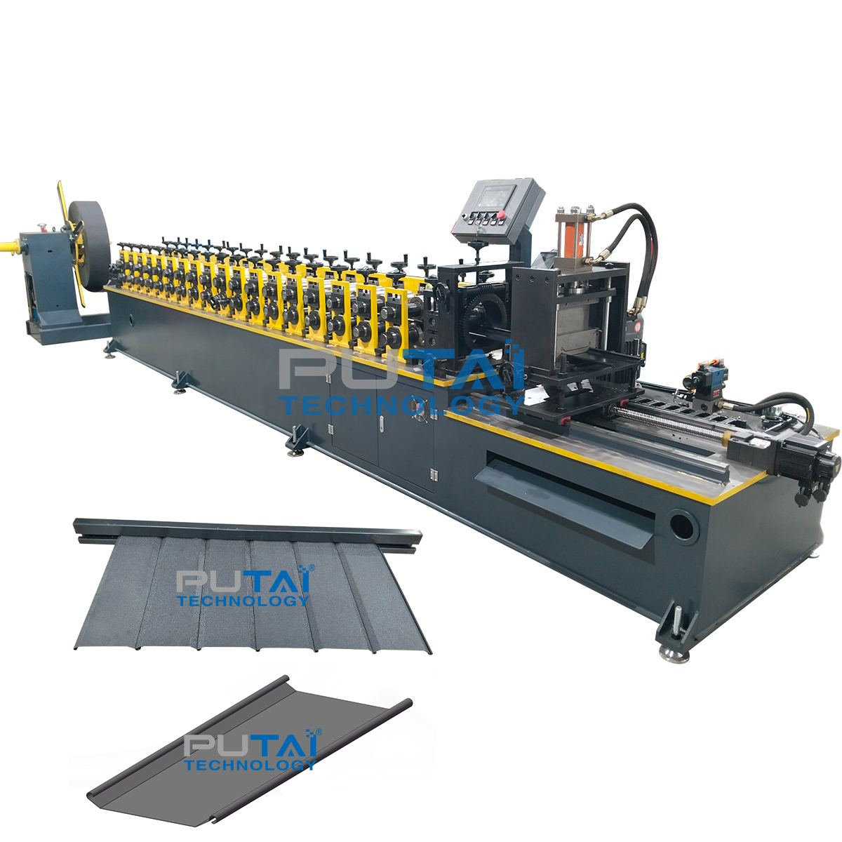 Putai Automatic Roller Shutter Door Making Machine Metal Fence Door Frame Roll Forming Machine 2
