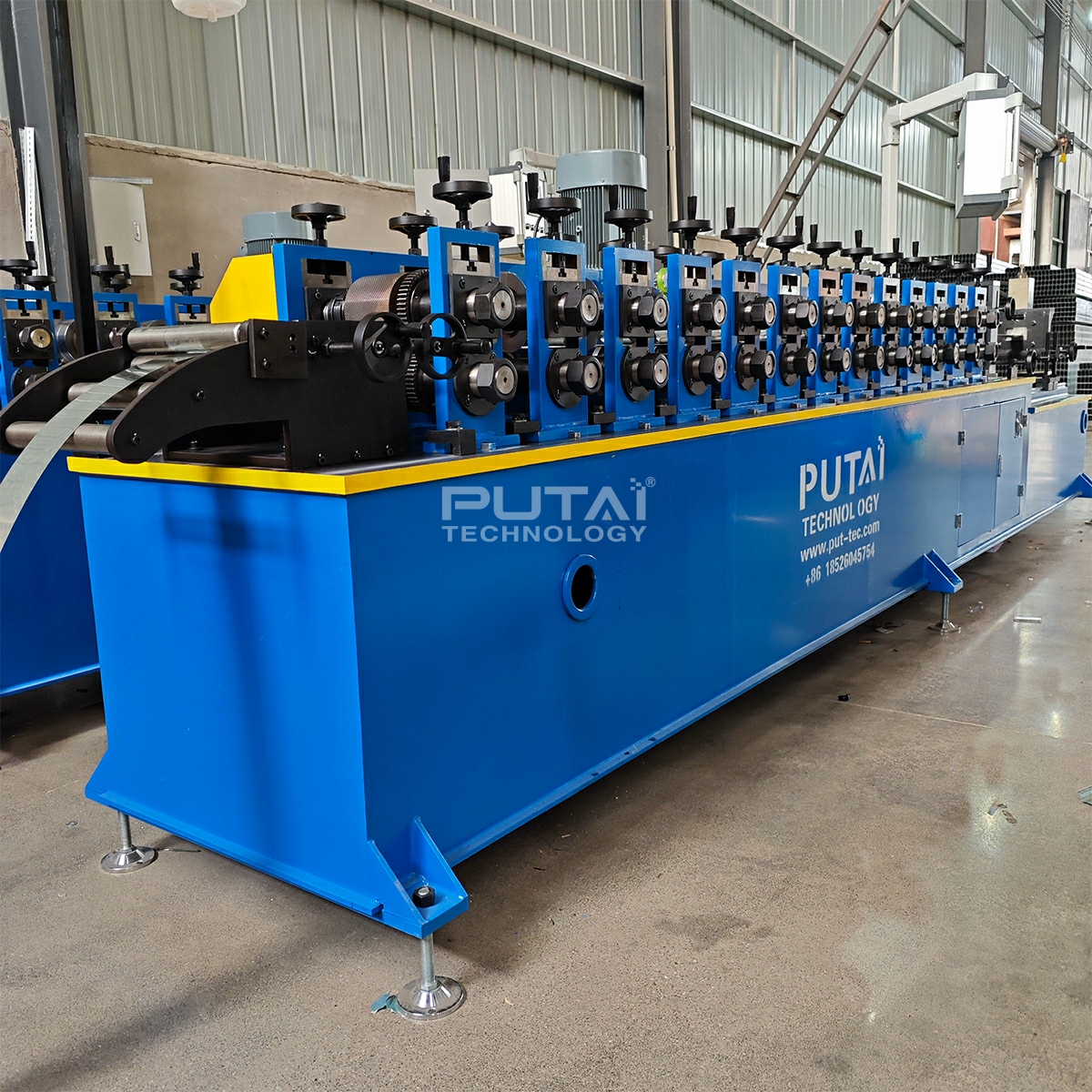 Putai Automatic Drywall Partition Top Hat Shape Making Furring Channel Profile Roll Forming Machine 8