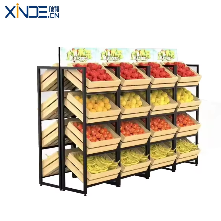 Estante de frutas del supermercado XINDE 2