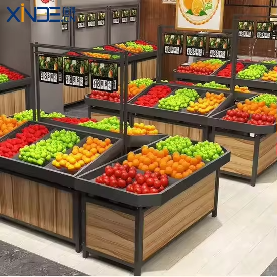 XINDE supermarché étagère épicerie fruits légumes présentoir support 5
