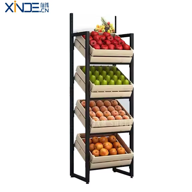 Estante de frutas del supermercado XINDE 8
