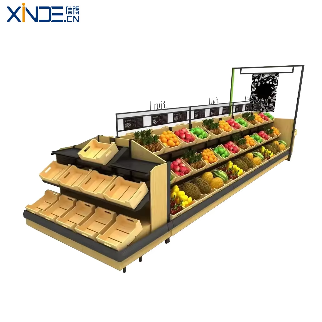 Estante de frutas del supermercado XINDE 6