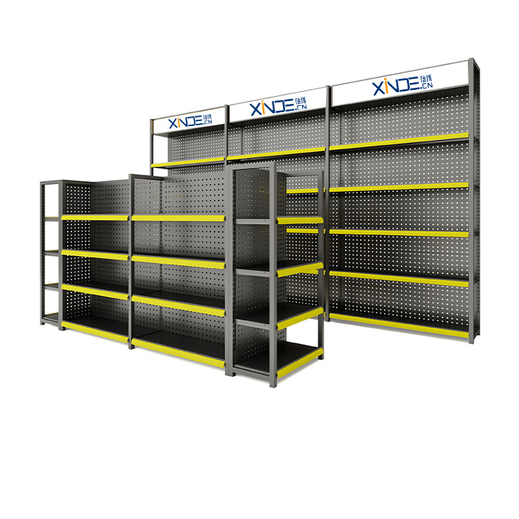 رفوف السوبر ماركت المعدنية Xinde - حلول مخصصة ODM OEM متوفرة 4