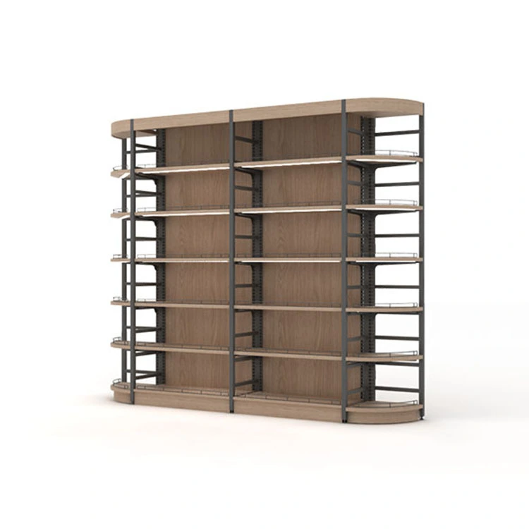 أنظمة رفوف السوبر ماركت الخشبية التجارية - تخزين طويل الأمد لبيئات البيع بالتجزئة 1