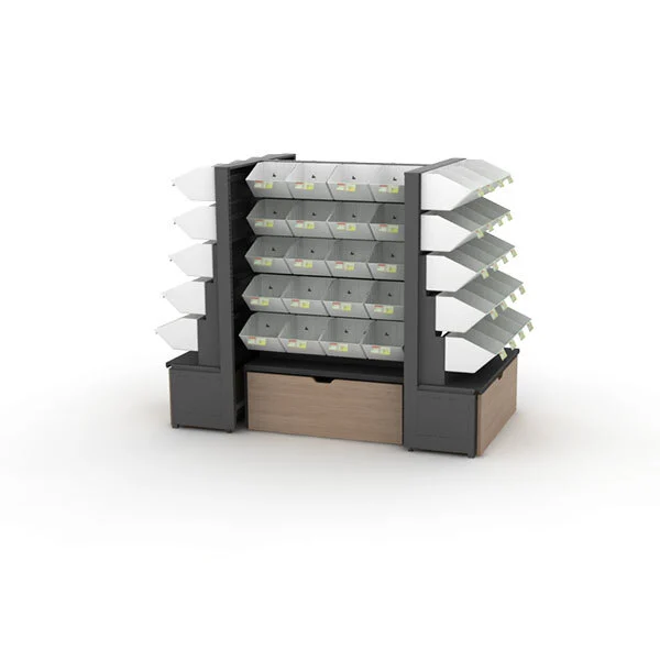 رف وجبات خفيفة قابل للتخصيص للسوبر ماركت - ارتفاع قابل للتعديل، مصنوع من مادة معدنية، يناسب أحجام عبوات الوجبات الخفيفة المختلفة 1