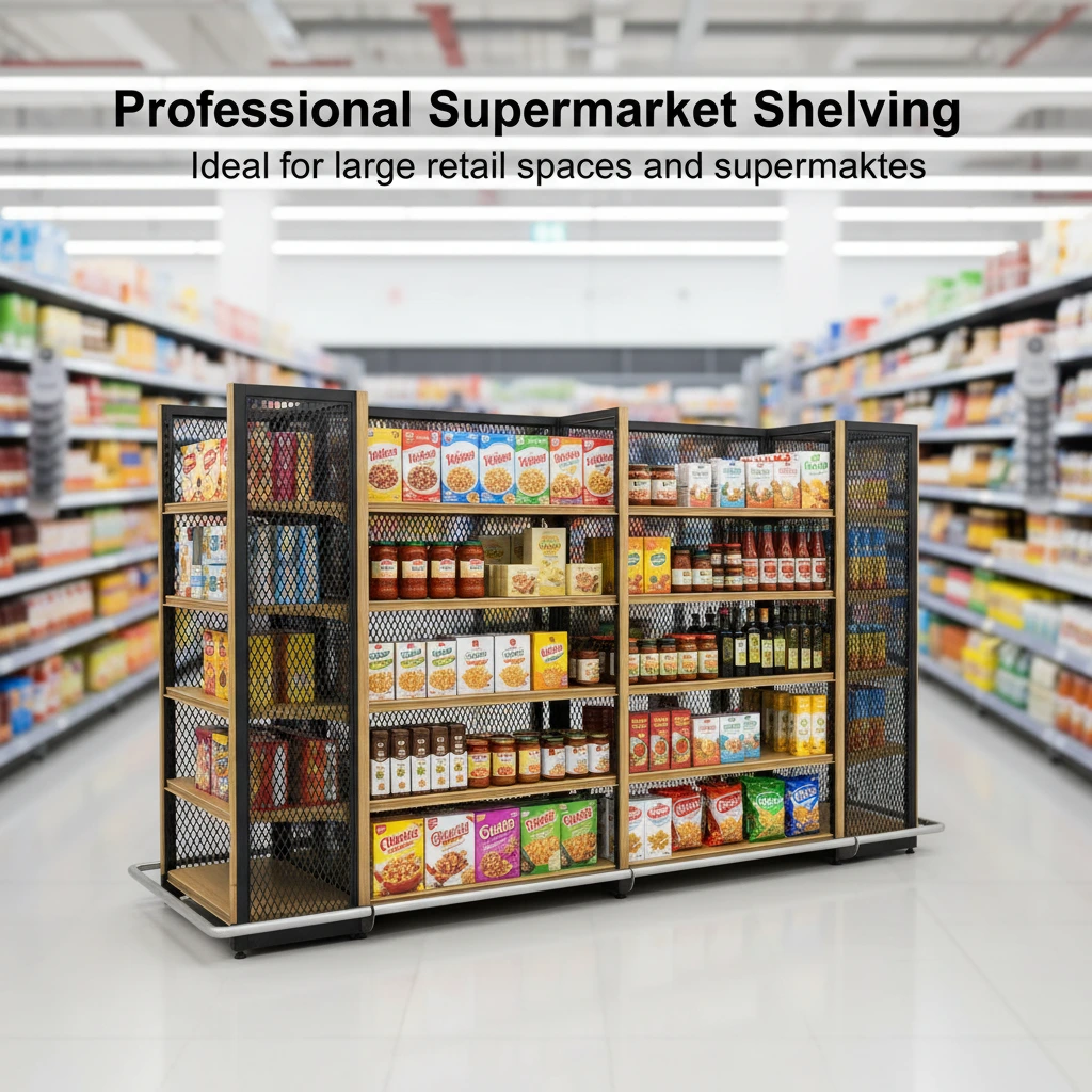 Профессиональные торговые стеллажи, прочные коммерческие стеллажи для современных супермаркетов 1