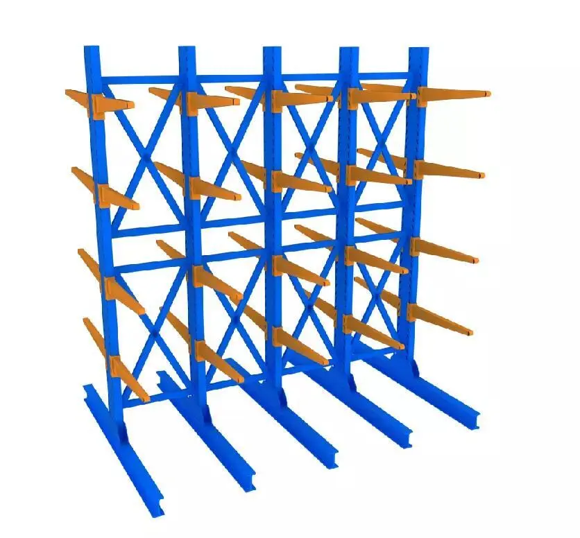 Estanterías industriales de almacenamiento tipo voladizo de alta resistencia para artículos largos, tuberías y madera. 1