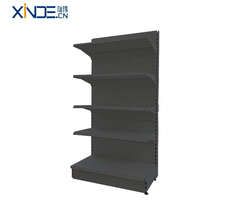 Компактная белая торговая полка для магазина товаров повседневного спроса. 1