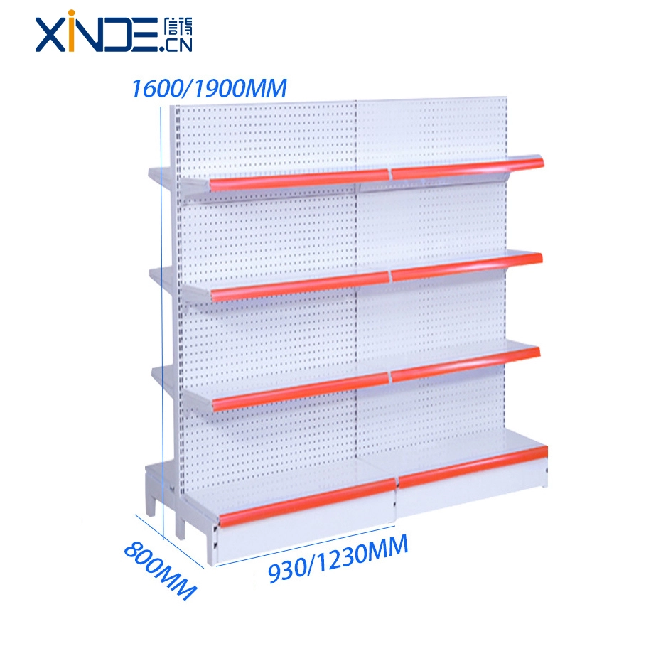 Коммерческая белая стеллажная система для супермаркета. 1