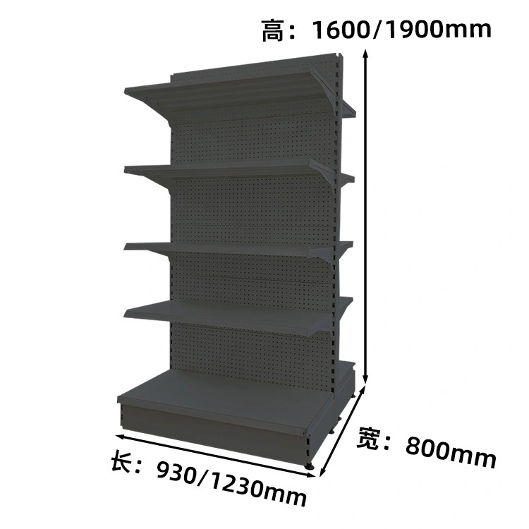 Прочный стеллаж из белого металла для супермаркета 1