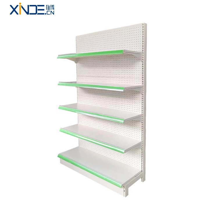 Коррозионностойкая белая витрина для супермаркета, предназначенная для товаров повседневного спроса. 1