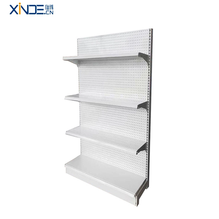 Белая регулируемая многоярусная полка для супермаркета/розничного магазина 1
