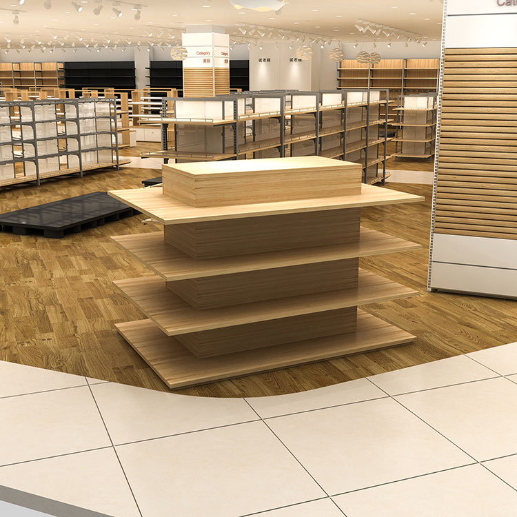 Modern Multi-Tier Shoe Display Rack with Slanted Shelves for Retail Stores 6