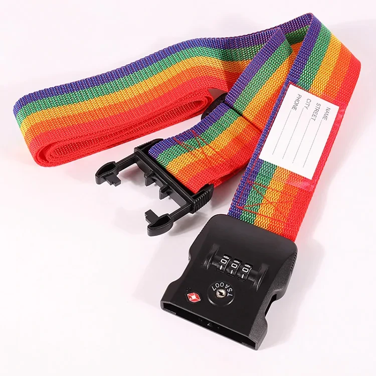 Custom Nylon Sublimation Luggage Tag Belt Strap For Suitcases With Lock 1