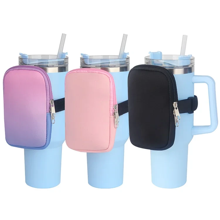 Support de verre de tyran de glace de couleur dégradée, refroidisseur de tasse isolé par gobelet de 40 onces 1