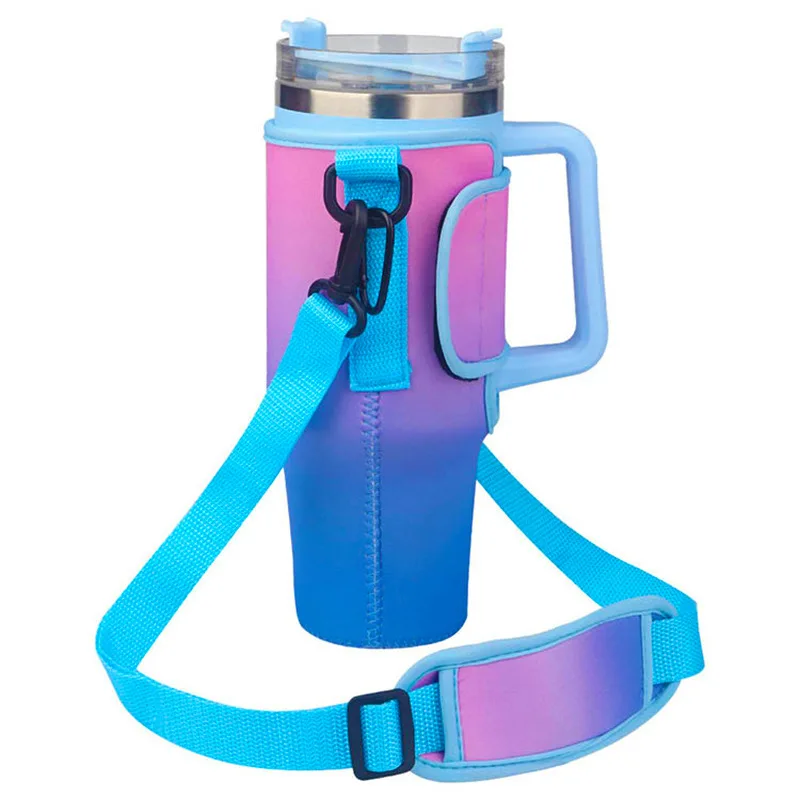 Neopren dåsekøler med Cross Body Strap - Gradient 40 oz Tumbler Insulator 2