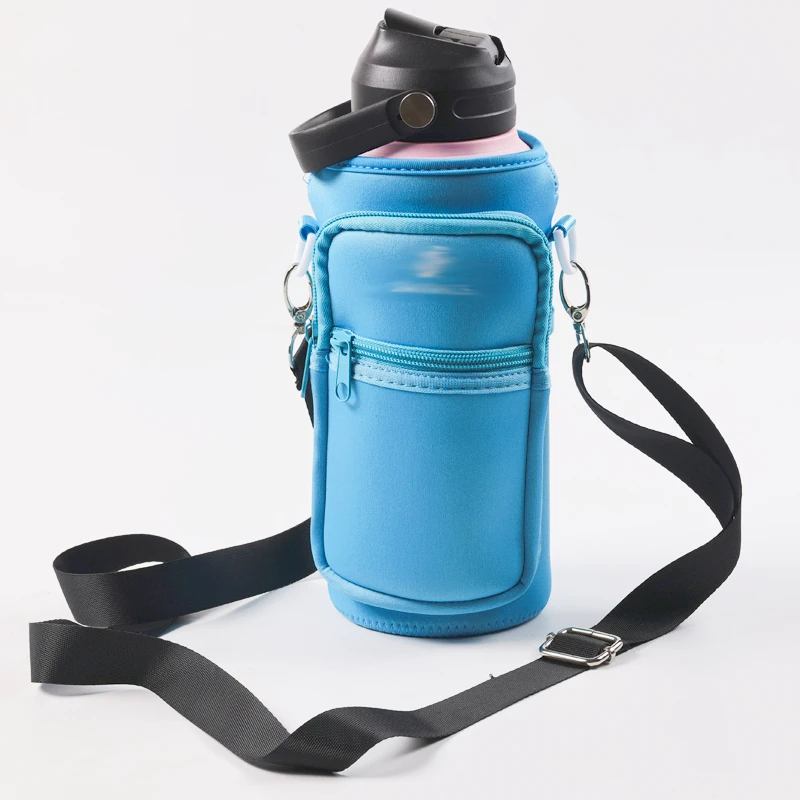 Maßgeschneiderte Neopren-Handy-Schlüsselkarten-Wasserflaschenhalter-Tasche mit Schultergurt 5