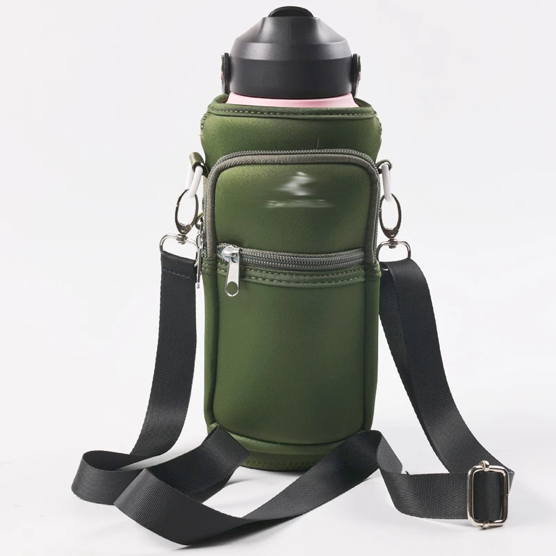Maßgeschneiderte Neopren-Handy-Schlüsselkarten-Wasserflaschenhalter-Tasche mit Schultergurt 4