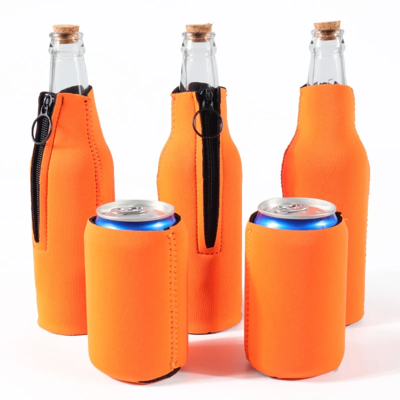 Aangepaste neopreen logo print bierfles blikjeskoeler 1