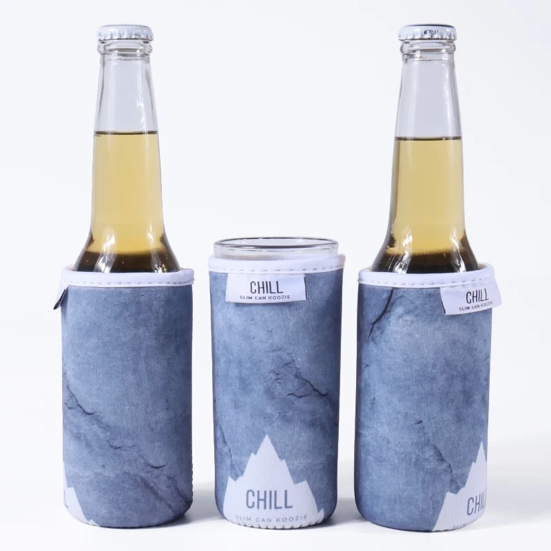 네오프렌 승화 로고 거품 맥주 캔 쿨러 슬리브 결혼식 1