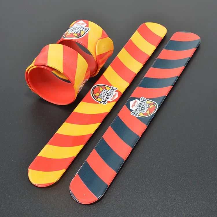 Colorful Custom Logo Silicone Slap Wristband 1