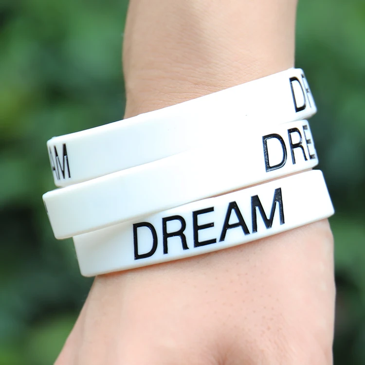Recycled Silicone Sports Wristbands with Debossed Labeling for Schools 1