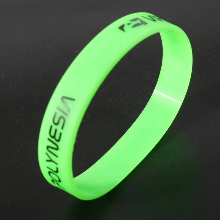 Recycled Silicone Sports Wristbands with Debossed Labeling for Schools 5