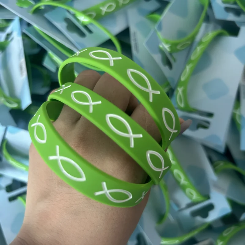 Recycled Silicone Sports Wristbands with Debossed Labeling for Schools 3