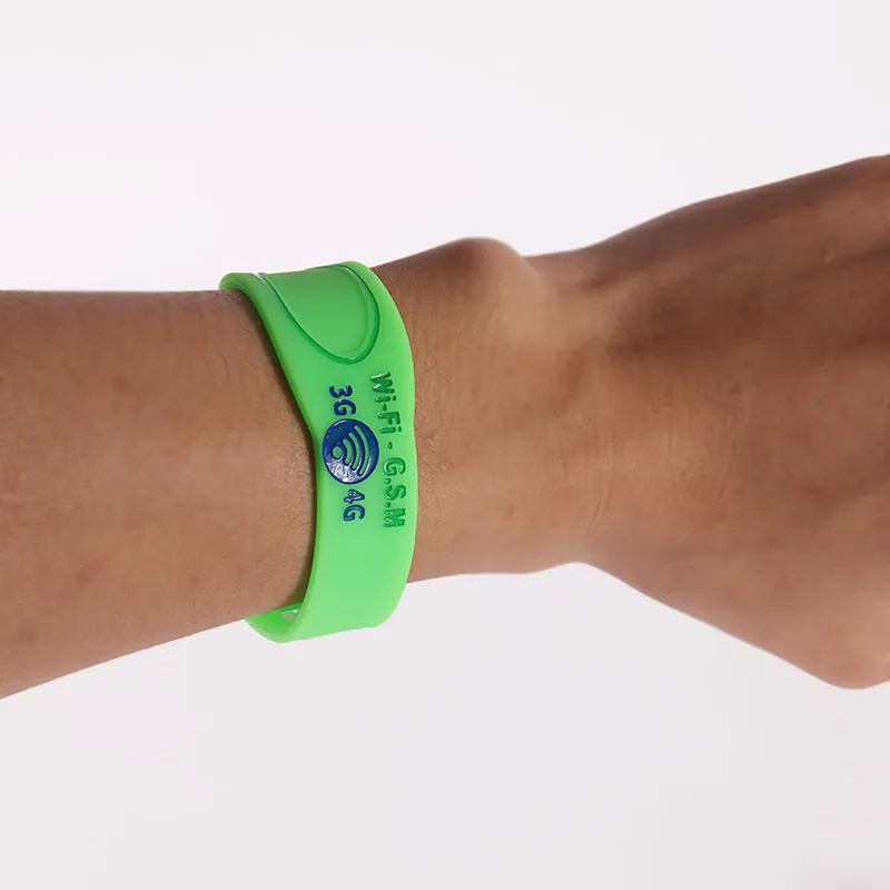NFC-Silikon-Armbänder, violett, orange, transparent, RFID, verstellbares Druckknopf-Gummi-Armband 5