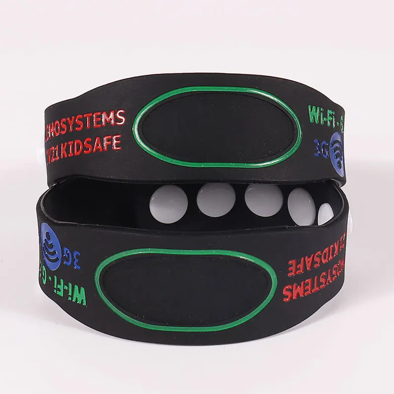 NFC-Silikon-Armbänder, violett, orange, transparent, RFID, verstellbares Druckknopf-Gummi-Armband 6
