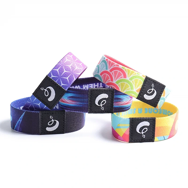 Brățară cu bandă elastică din poliester cu logo personalizat NFC 1