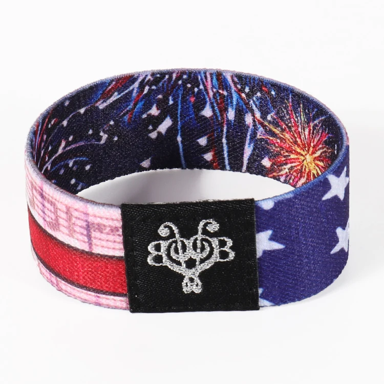 Custom Polyester Elastic Armband Armband für Party Festival Club 5