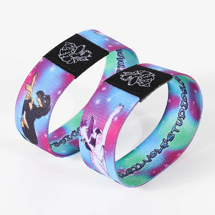 Custom Polyester Elastic Armband Armband für Party Festival Club 7
