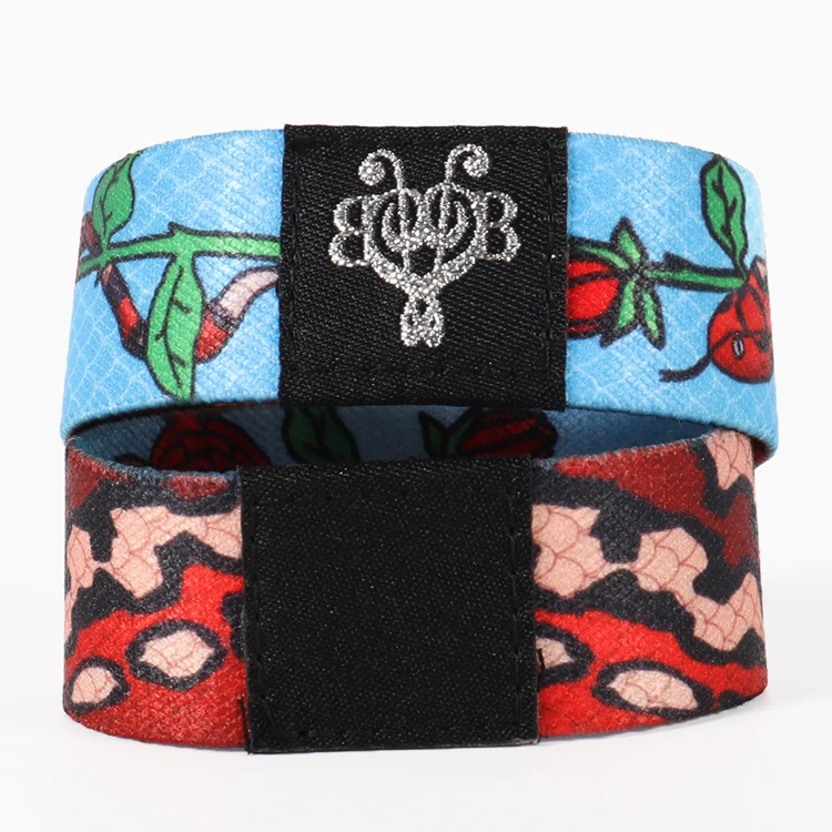 Custom Polyester Elastic Armband Armband für Party Festival Club 3