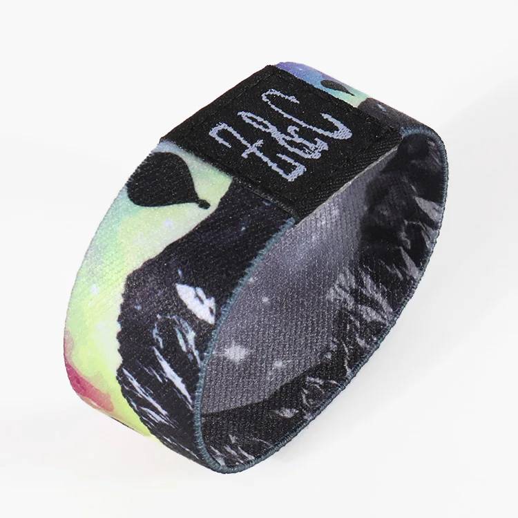 Custom Polyester Elastic Armband Armband für Party Festival Club 6