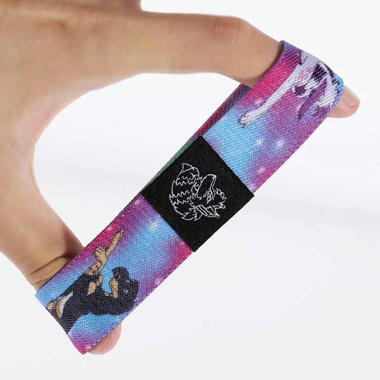 Brugerdefineret Crystal Logo Polyester Elastic Band Armbånd Armbånd 5
