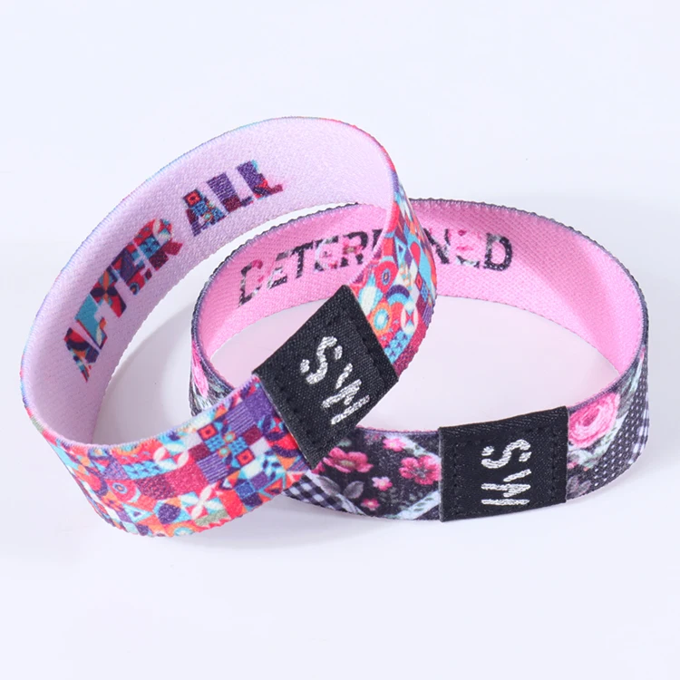 Polyester Logo strakt armbånd Armbånd Engros 6