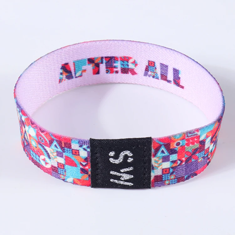 Polyester Logo strakt armbånd Armbånd Engros 2