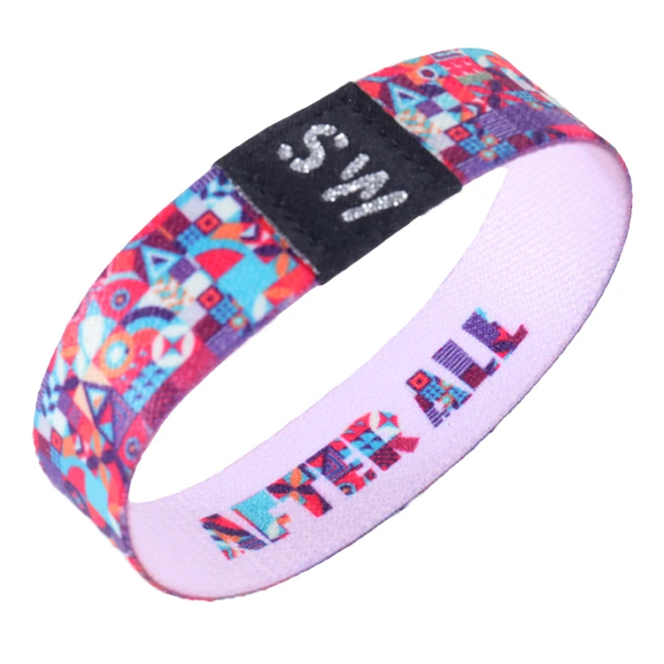 Polyester Logo strakt armbånd Armbånd Engros 3