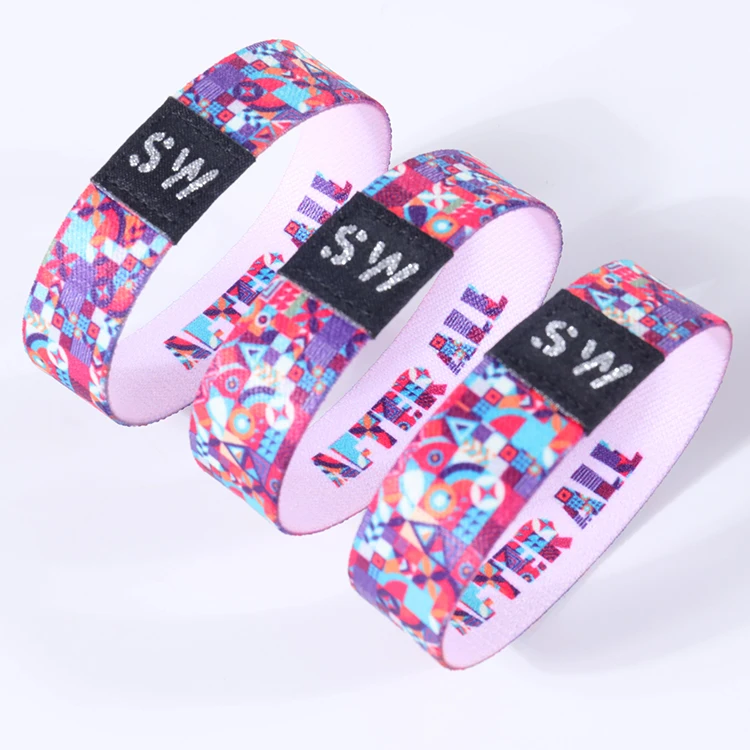 Polyester Logo strakt armbånd Armbånd Engros 4