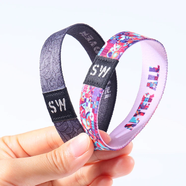 Polyester Logo strakt armbånd Armbånd Engros 5