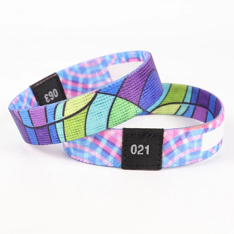 Polyester RFID Elastica Wristbands Sublimatio Typographia Elastic NFC Wrist Band 1