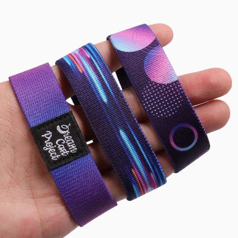 Colorful Festival Event Custom RFID Elastic Wristbands With Logo Print 5