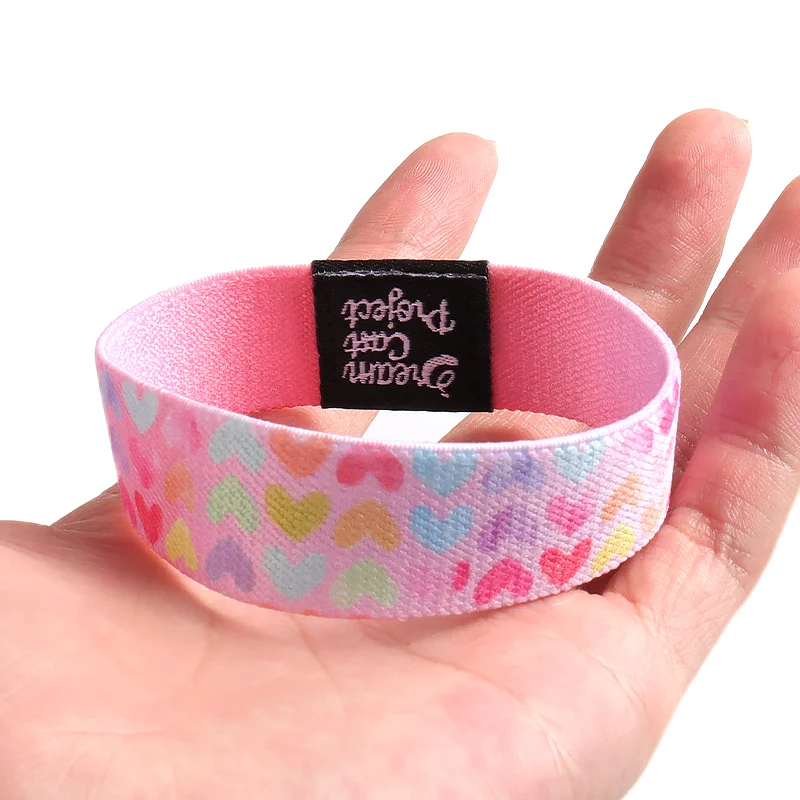 Colorful Festival Event Custom RFID Elastic Wristbands With Logo Print 2
