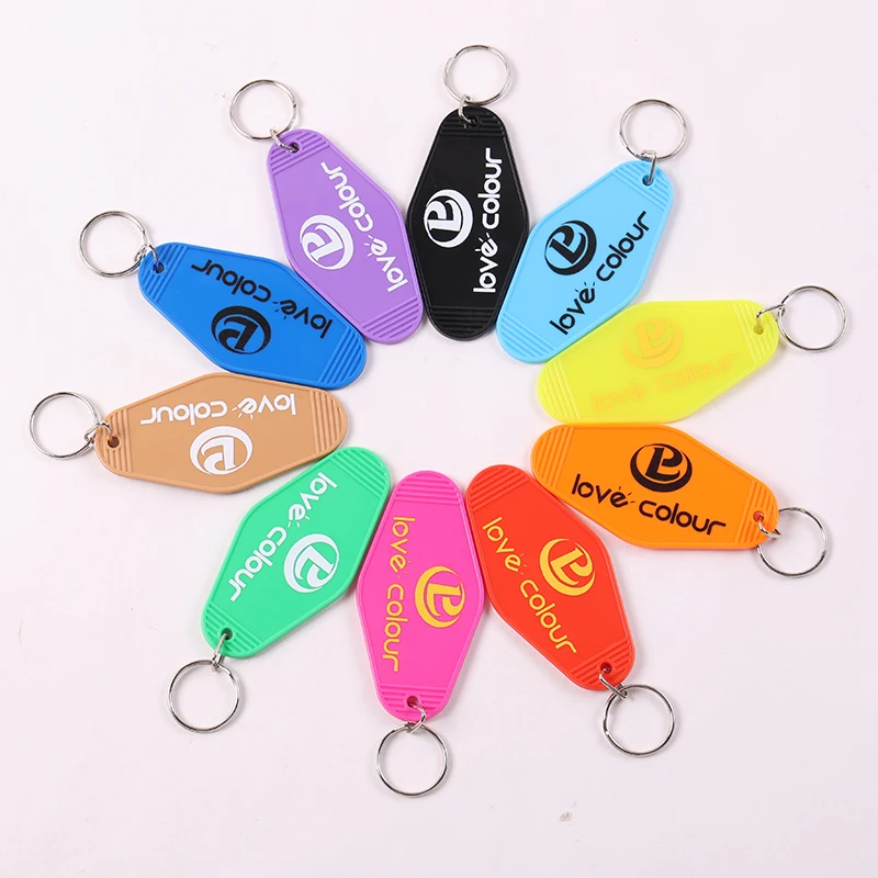 Saincheaptha Checkered Hotel Keychain - Lógó Pearsantaithe Slabhra Eochair Seomra Plaisteacha 1