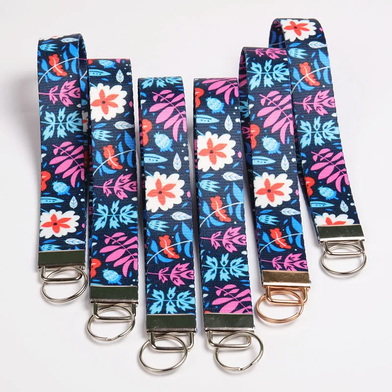 Personalisiertes Blumen-Schlüsselband mit Schlüsselanhängerhalter 4
